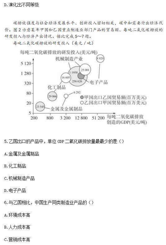 2023年湖南高考地理真题试卷及答案